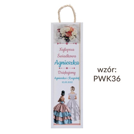 Skrzynka kolorowa na wino Ślub - WZORY