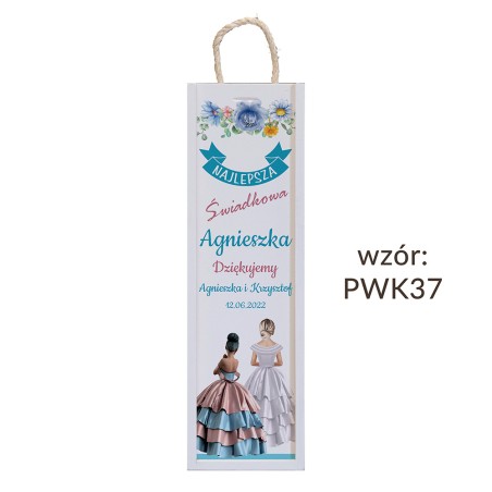 Skrzynka kolorowa na wino Ślub - WZORY