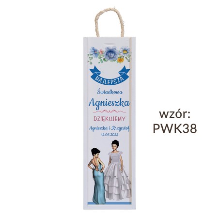 Skrzynka kolorowa na wino Ślub - WZORY