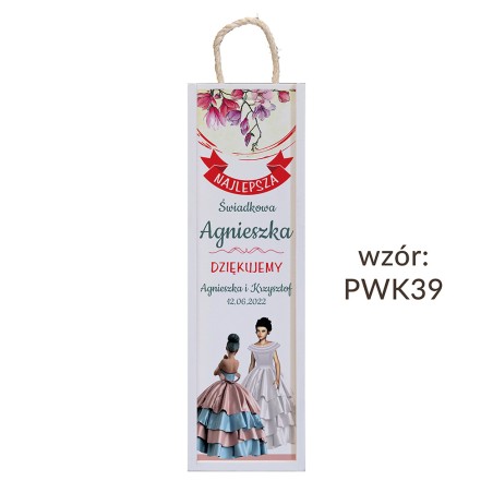 Skrzynka kolorowa na wino Ślub - WZORY