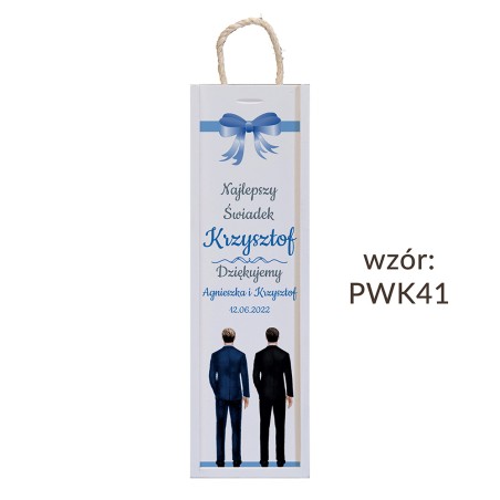 Skrzynka kolorowa na wino Ślub - WZORY