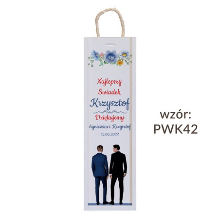 Skrzynka kolorowa na wino Ślub - WZORY