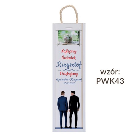 Skrzynka kolorowa na wino Ślub - WZORY