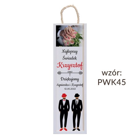 Skrzynka kolorowa na wino Ślub - WZORY