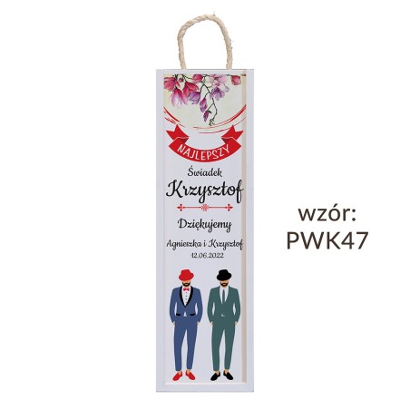 Skrzynka kolorowa na wino Ślub - WZORY