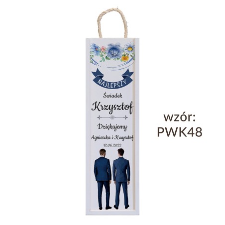 Skrzynka kolorowa na wino Ślub - WZORY