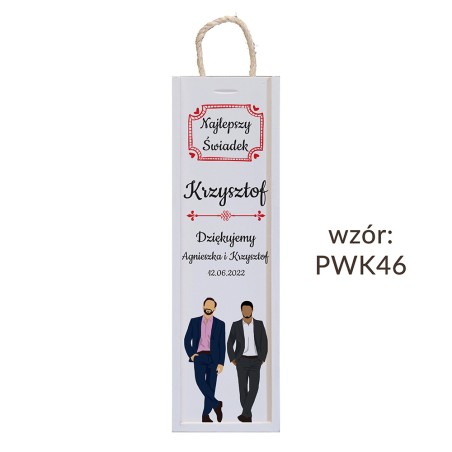 Skrzynka kolorowa na wino Ślub - WZORY
