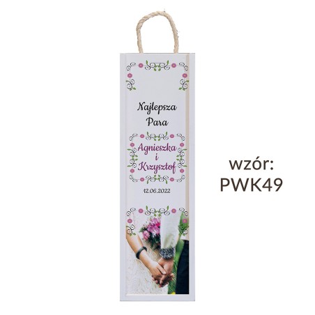 Skrzynka kolorowa na wino Ślub - WZORY