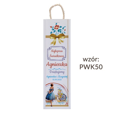 Skrzynka kolorowa na wino Ślub - WZORY