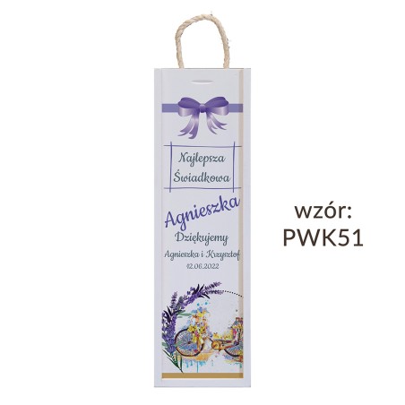 Skrzynka kolorowa na wino Ślub - WZORY