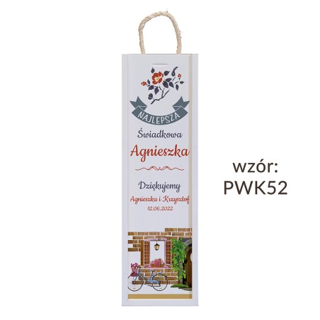 Skrzynka kolorowa na wino Ślub - WZORY