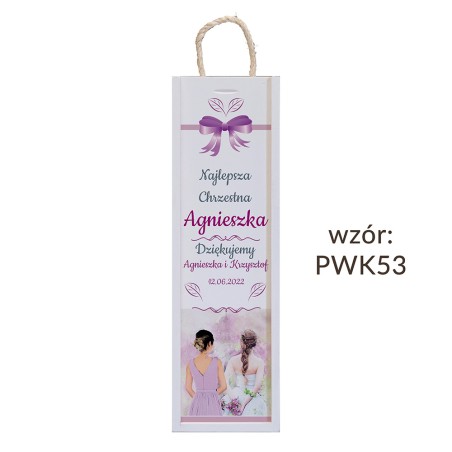Skrzynka kolorowa na wino Ślub - WZORY