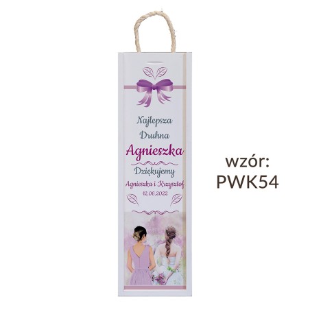Skrzynka kolorowa na wino Ślub - WZORY
