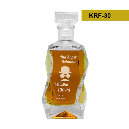 Skrzynka pionowa dla Dziadków + karafka + 2 szklanki - WZORY