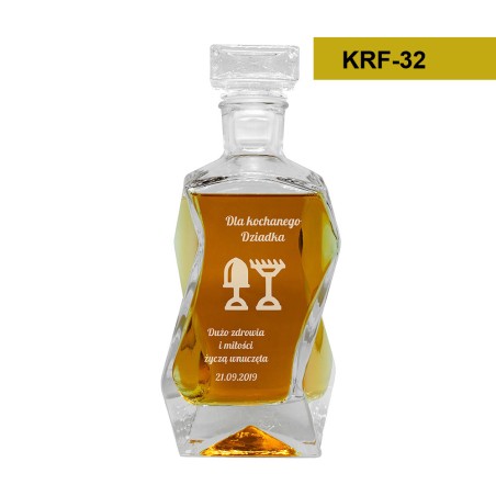 Skrzynka pionowa dla Dziadków + karafka + 2 szklanki - WZORY