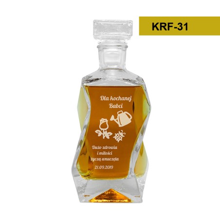 Skrzynka pionowa dla Dziadków + karafka + 2 szklanki - WZORY