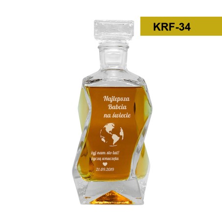 Skrzynka pionowa dla Dziadków + karafka + 2 szklanki - WZORY