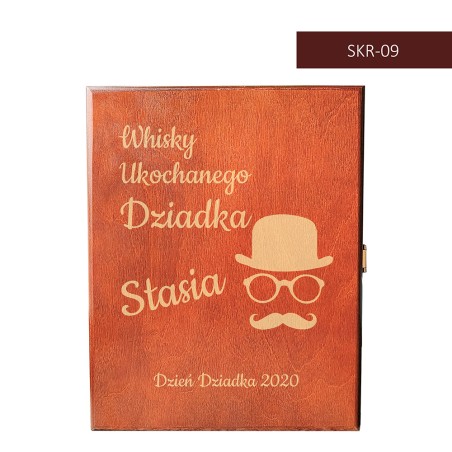 Skrzynka pionowa dla Dziadków + karafka + 2 szklanki - WZORY