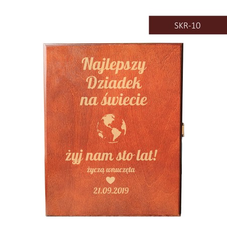 Skrzynka pionowa dla Dziadków + karafka + 2 szklanki - WZORY