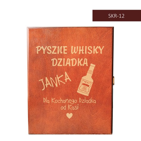 Skrzynka pionowa dla Dziadków + karafka + 2 szklanki - WZORY